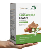 7Days Natural Herbal Sandalwood Face Pack – Sun Dried Ayurvedic Powder with Cucumber & Rose Petal (200 Gm)